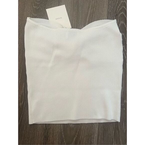 NWT DISSH Anika Twisted Off White Strapless Knit Top (Size 12) - Picture 3 of 4